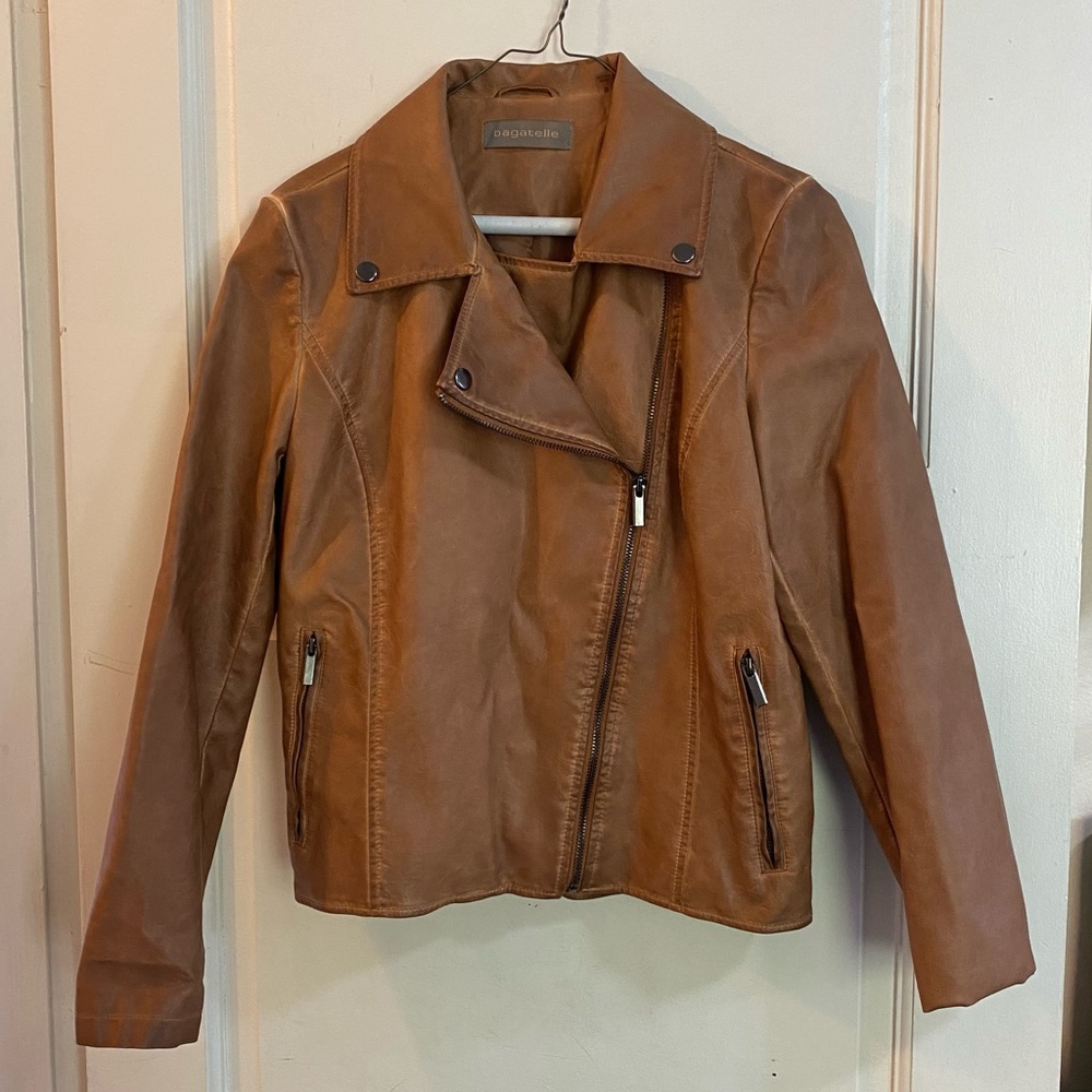 Bagatelle faux leather motorcycle jacket